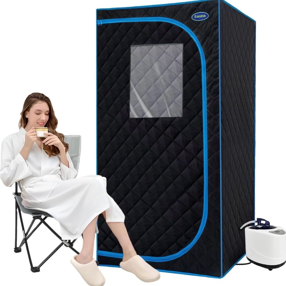 Osmos Oversized Portable Steam Sauna Tent with Steamer & Chair